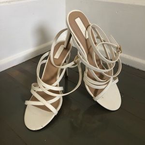 White Strappy Heels